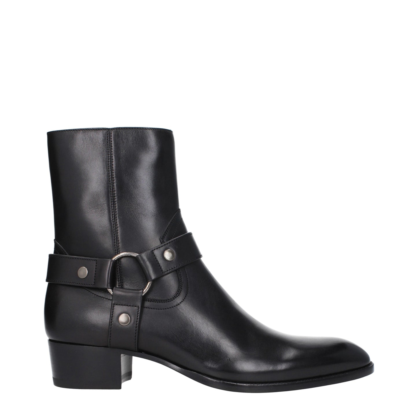 Saint Laurent Men's Boots in Leather Black