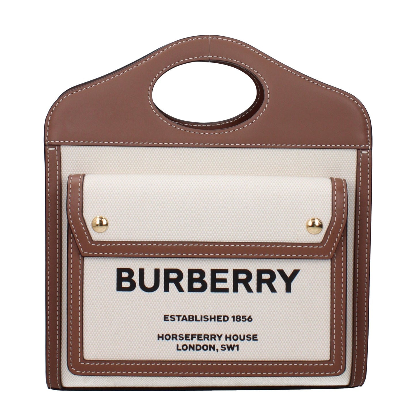 Burberry Handbags Women Fabric  Beige/Malt Brown