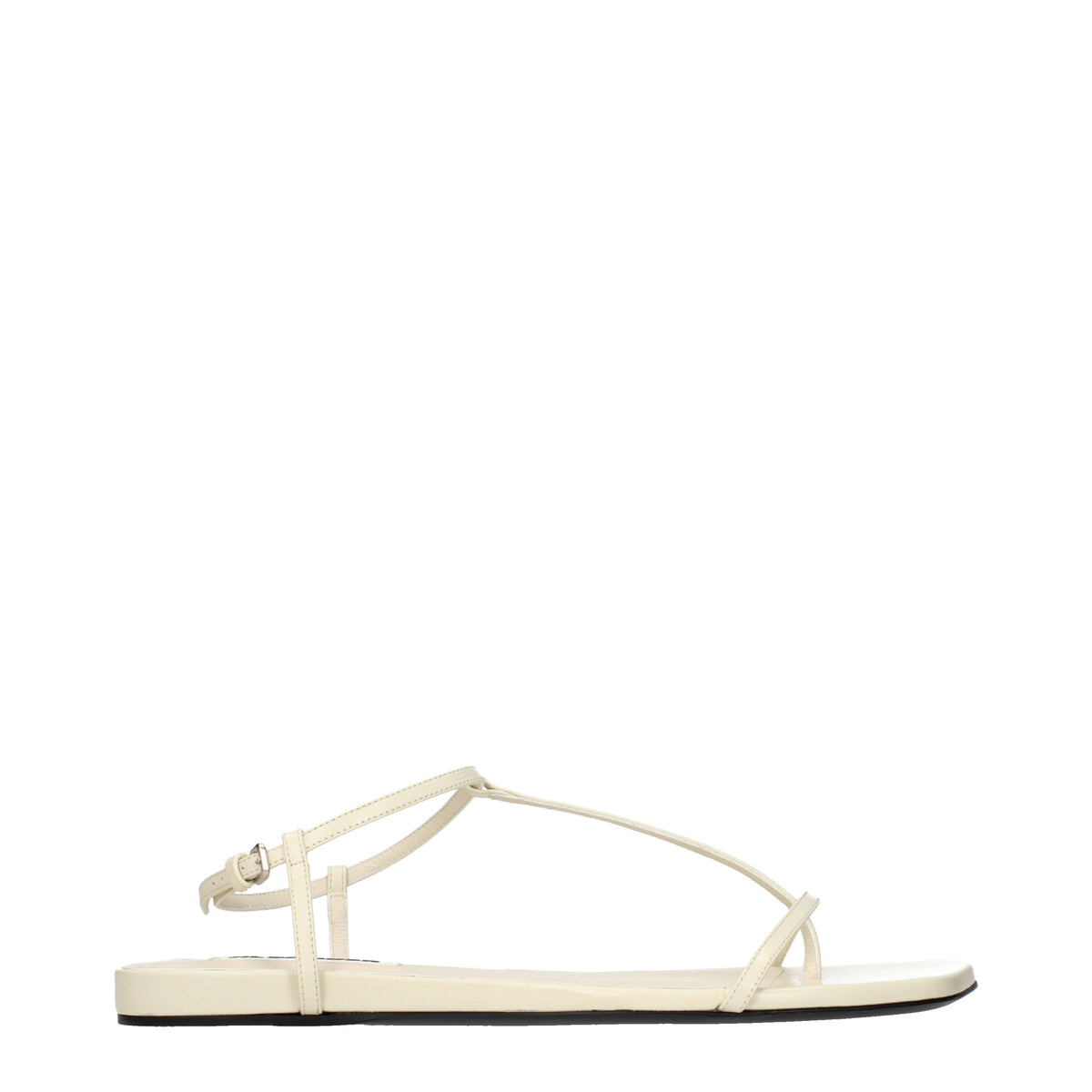 Jil Sander Flip Flops Women Leather Beige/Chalk