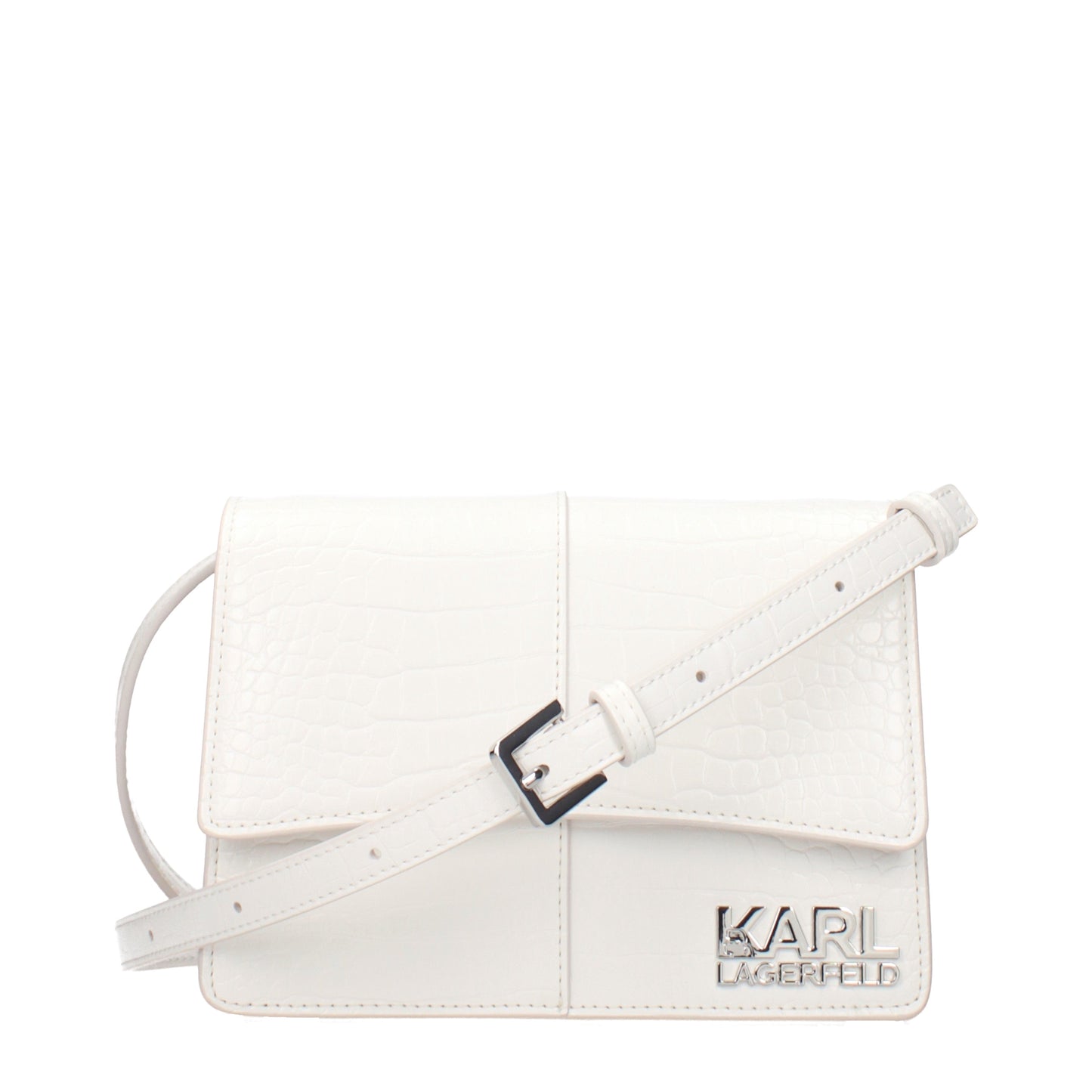 Karl Lagerfeld Crossbody Bags Women Polyurethane White/Off White