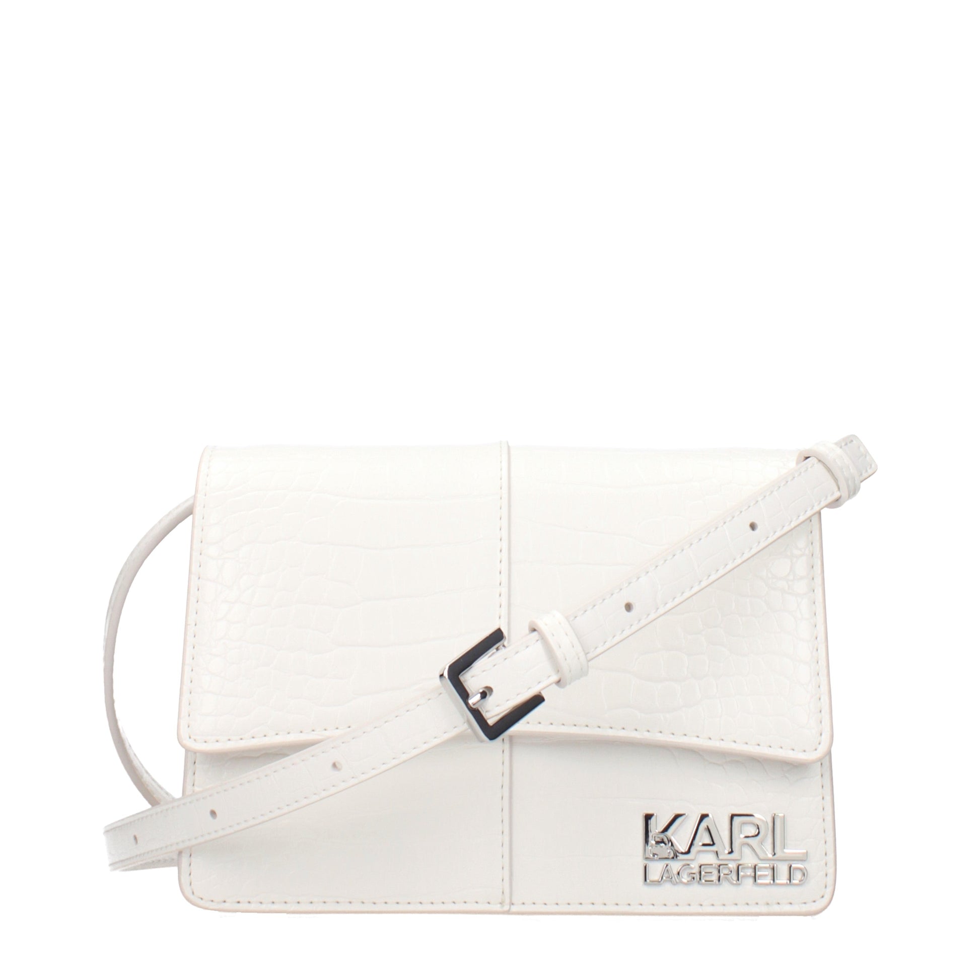 Karl Lagerfeld Crossbody Bags Women Polyurethane White/Off White