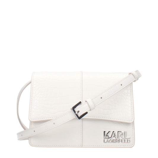 Karl Lagerfeld Crossbody Bags Women Polyurethane White/Off White