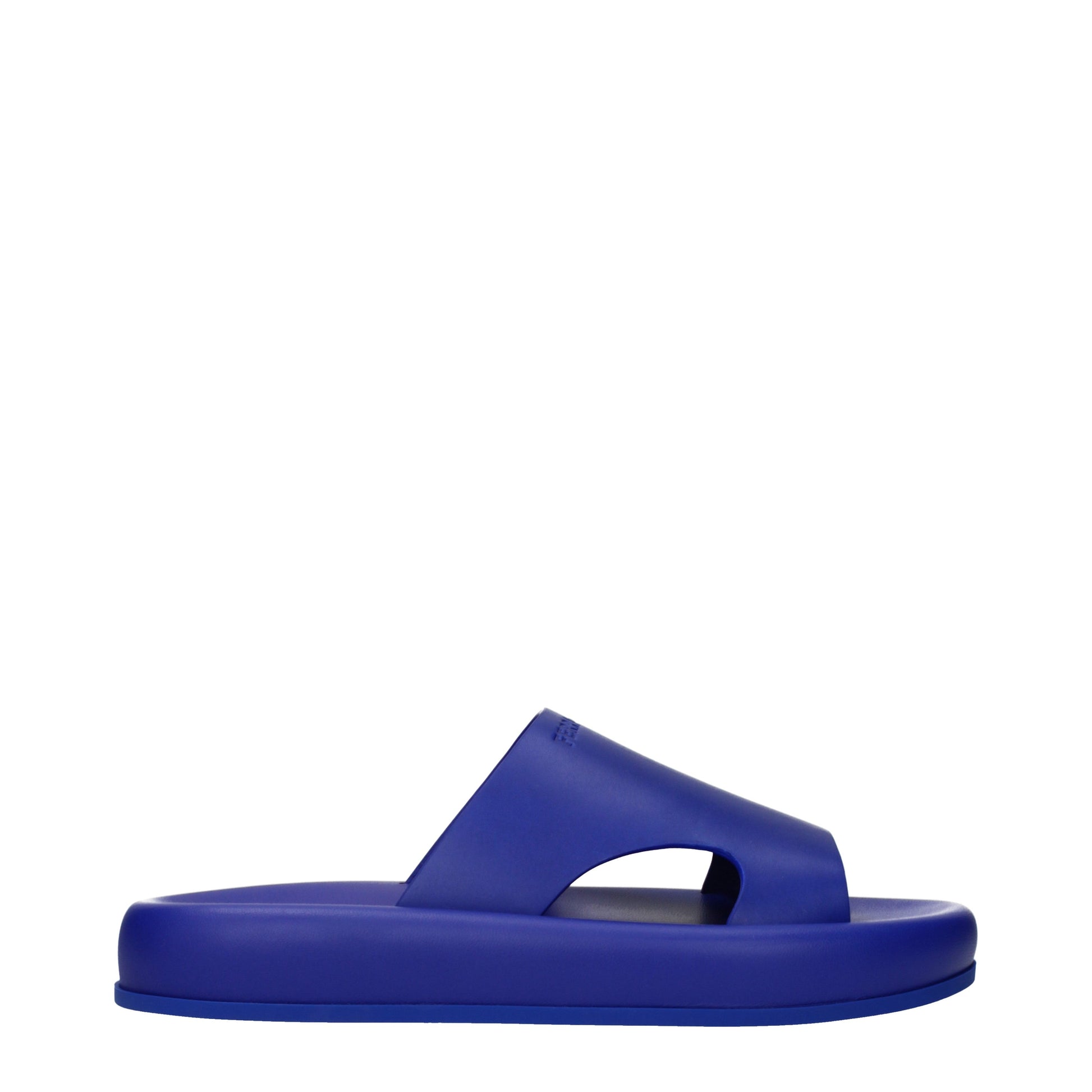 Salvatore Ferragamo Slippers and Clogs Men Leather Blue/Lapis Lazuli