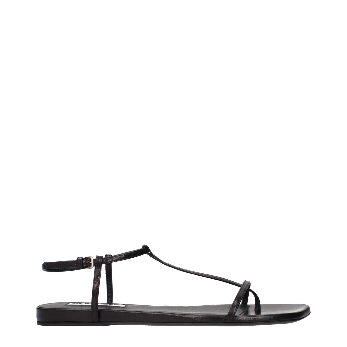 Jil Sander Flip Flops Women Leather Black