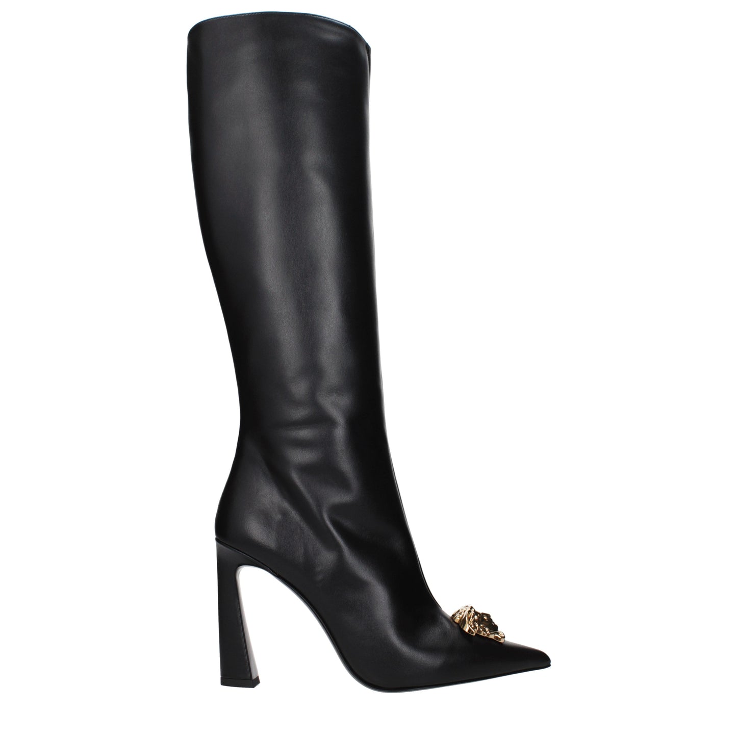 Versace Boots Women Leather Black