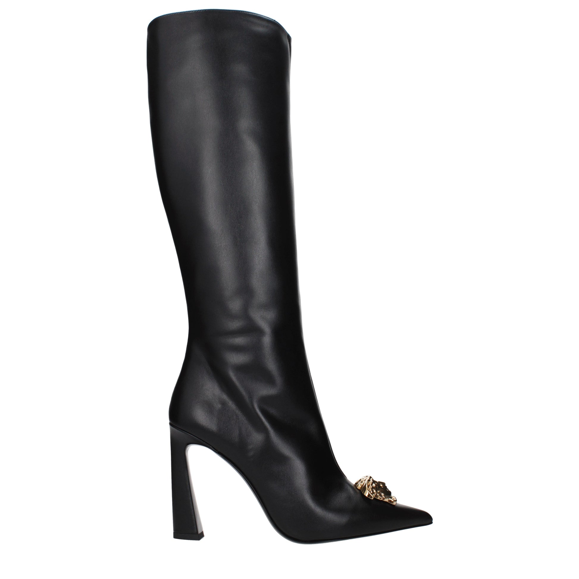 Versace Boots Women Leather Black