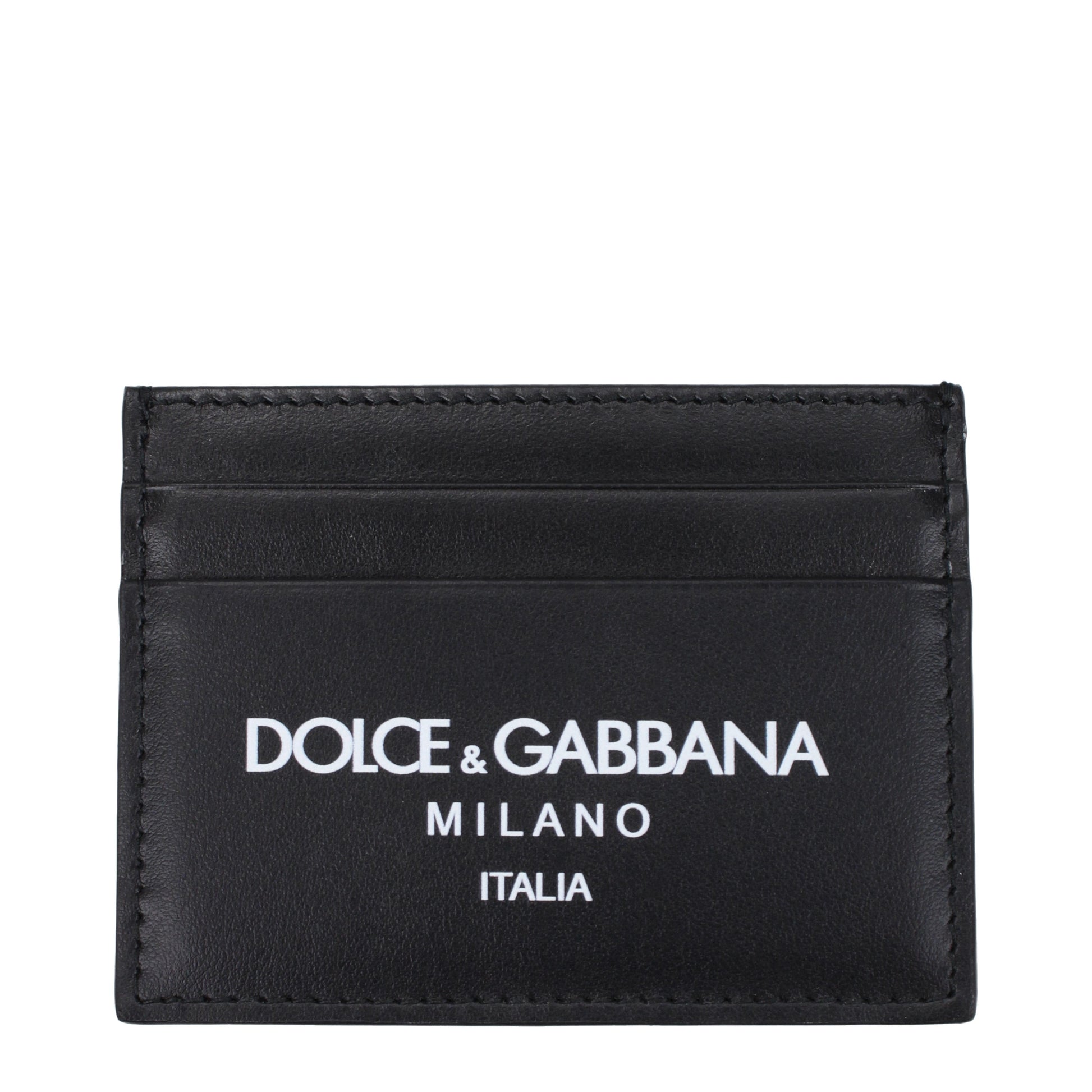 Dolce&Gabbana Document Holders Men Leather Black/White