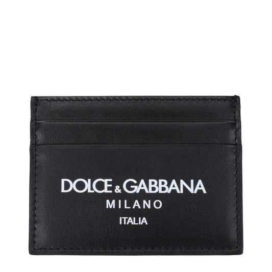 Dolce&Gabbana Document Holders Men Leather Black/White