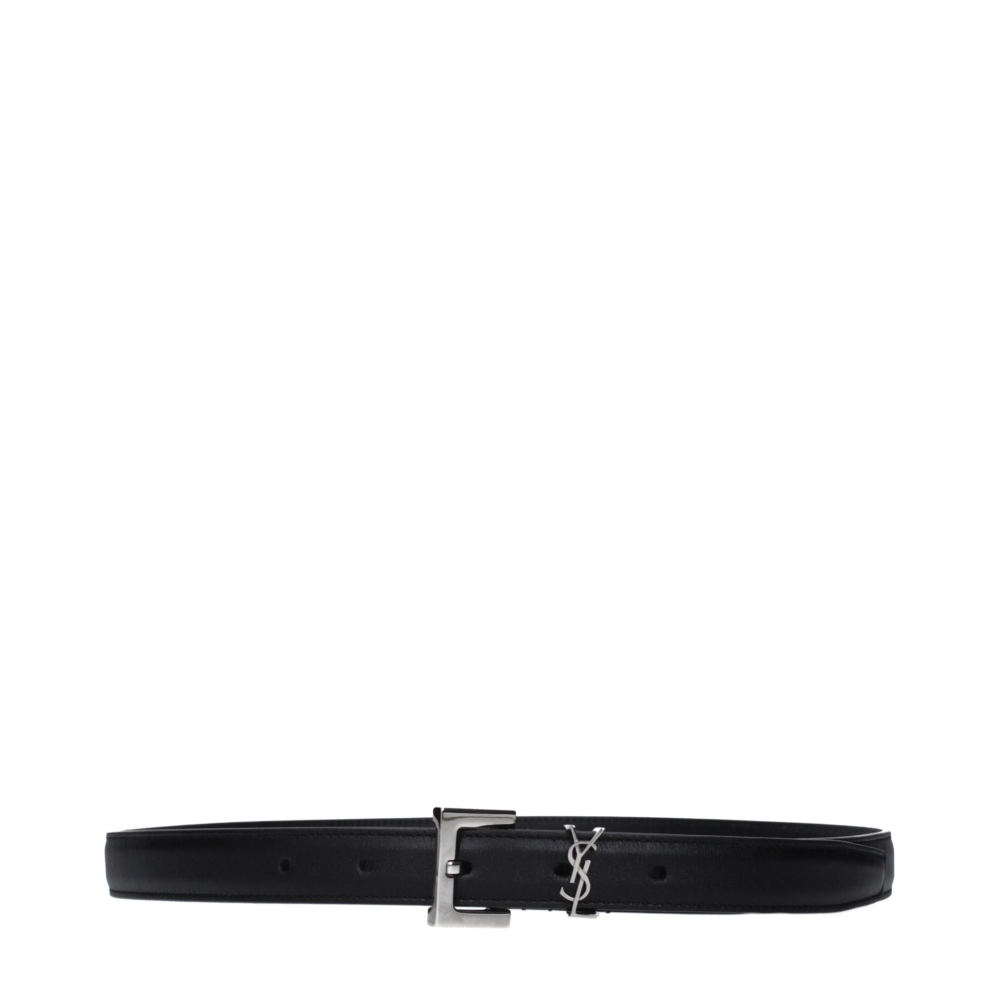 Saint Laurent Belts Women Leather Black