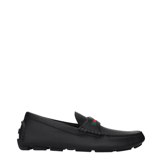 Gucci Loafers Men Leather Black