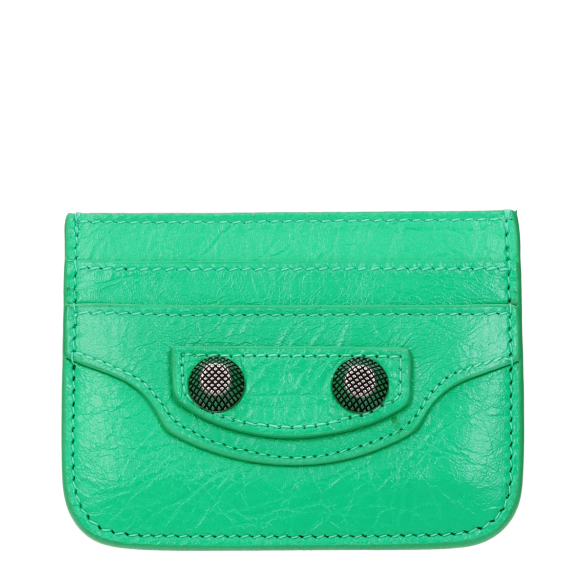 Balenciaga Document Holders Women Leather Green/Bright Green