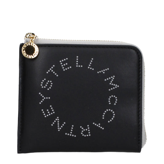 Stella McCartney Wallets Women Eco Leather Black/Light Grey