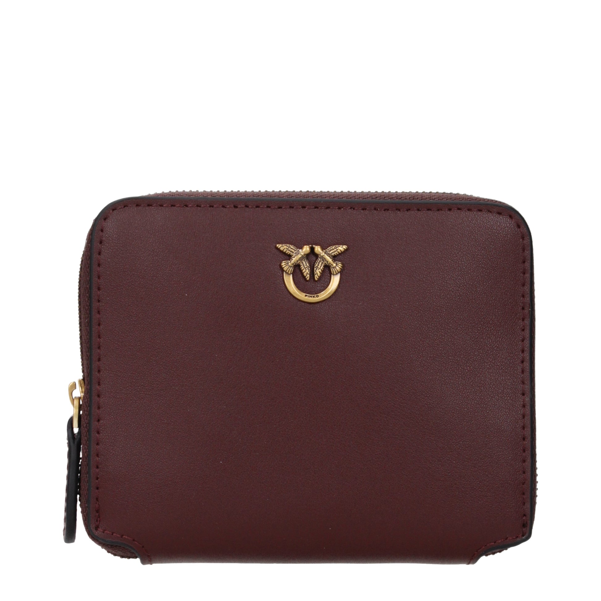 Pinko Wallets Women Leather Red/Burgundy