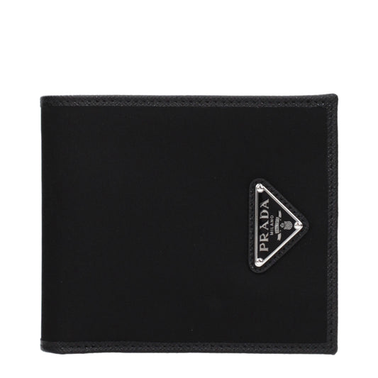 Prada Wallets Men Fabric  Black