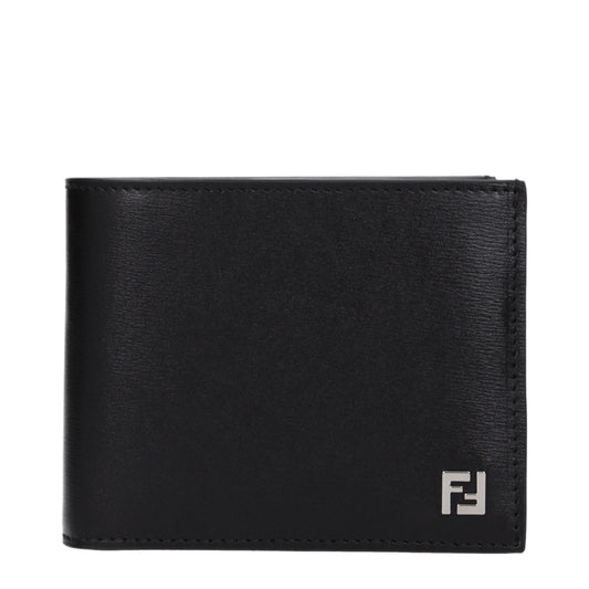 Fendi Wallets Men Leather Black
