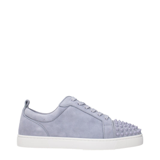 Louboutin Sneakers Men Suede Gray