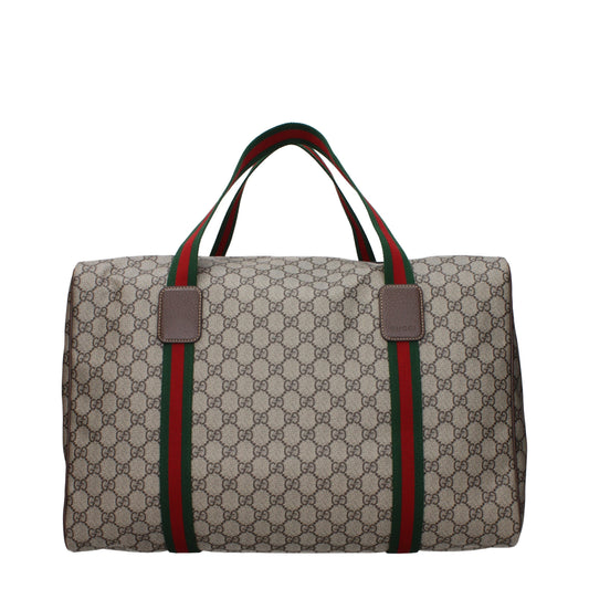 Gucci Travel Bags Men Fabric  Beige/Ebony