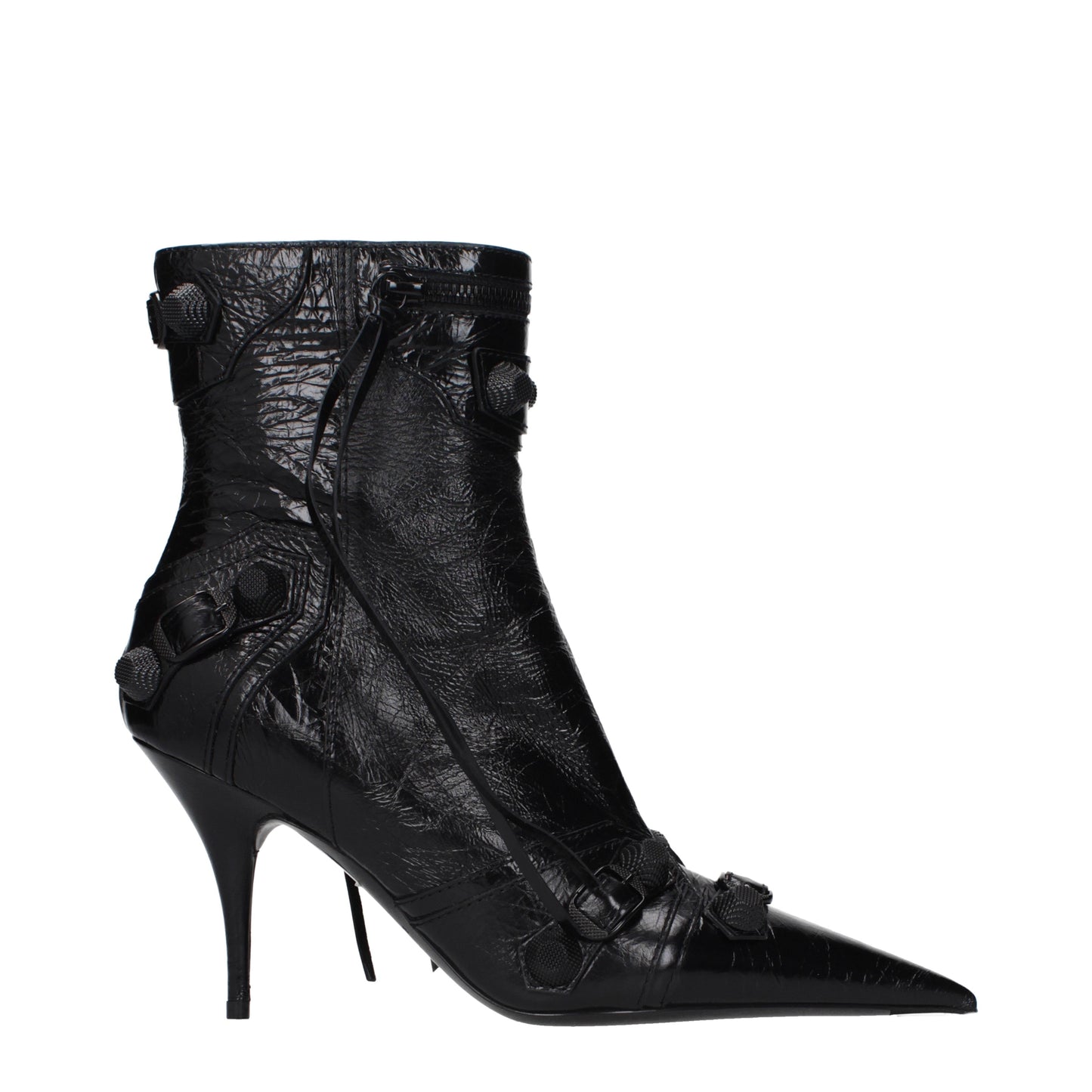Balenciaga Ankle Boots Women Leather Black