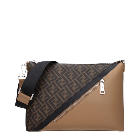 Fendi Crossbody Bags Men Fabric  Brown/Tobacco