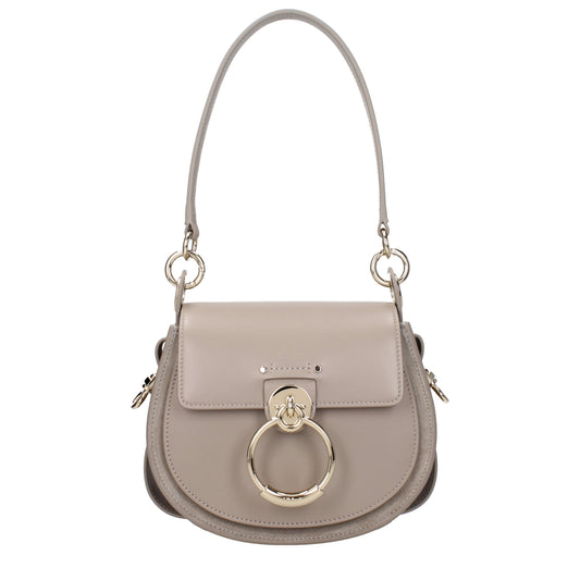 Chloé Shoulder Bags Women Leather Gray