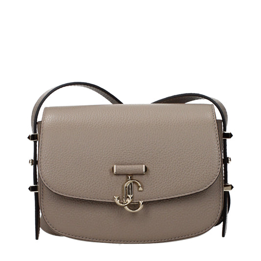 Jimmy Choo Crossbody Bags Women Leather Gray/Taupe
