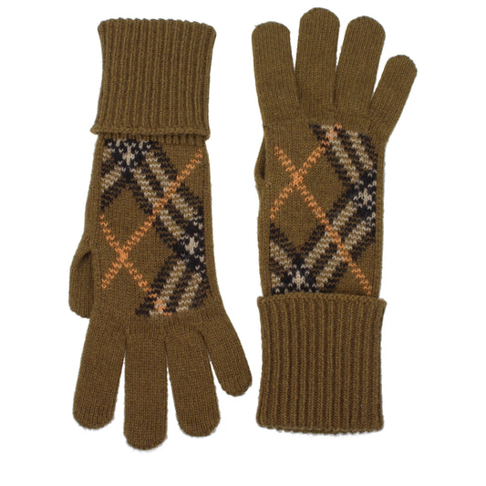 Burberry Gloves Women Cashmere Green/Olive