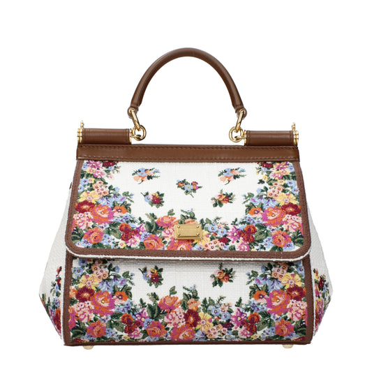 Dolce&Gabbana Handbags Women Fabric  Multicolor/Camel
