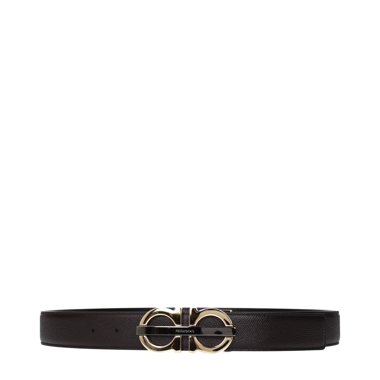 Salvatore Ferragamo Belts Men Leather Brown/Black