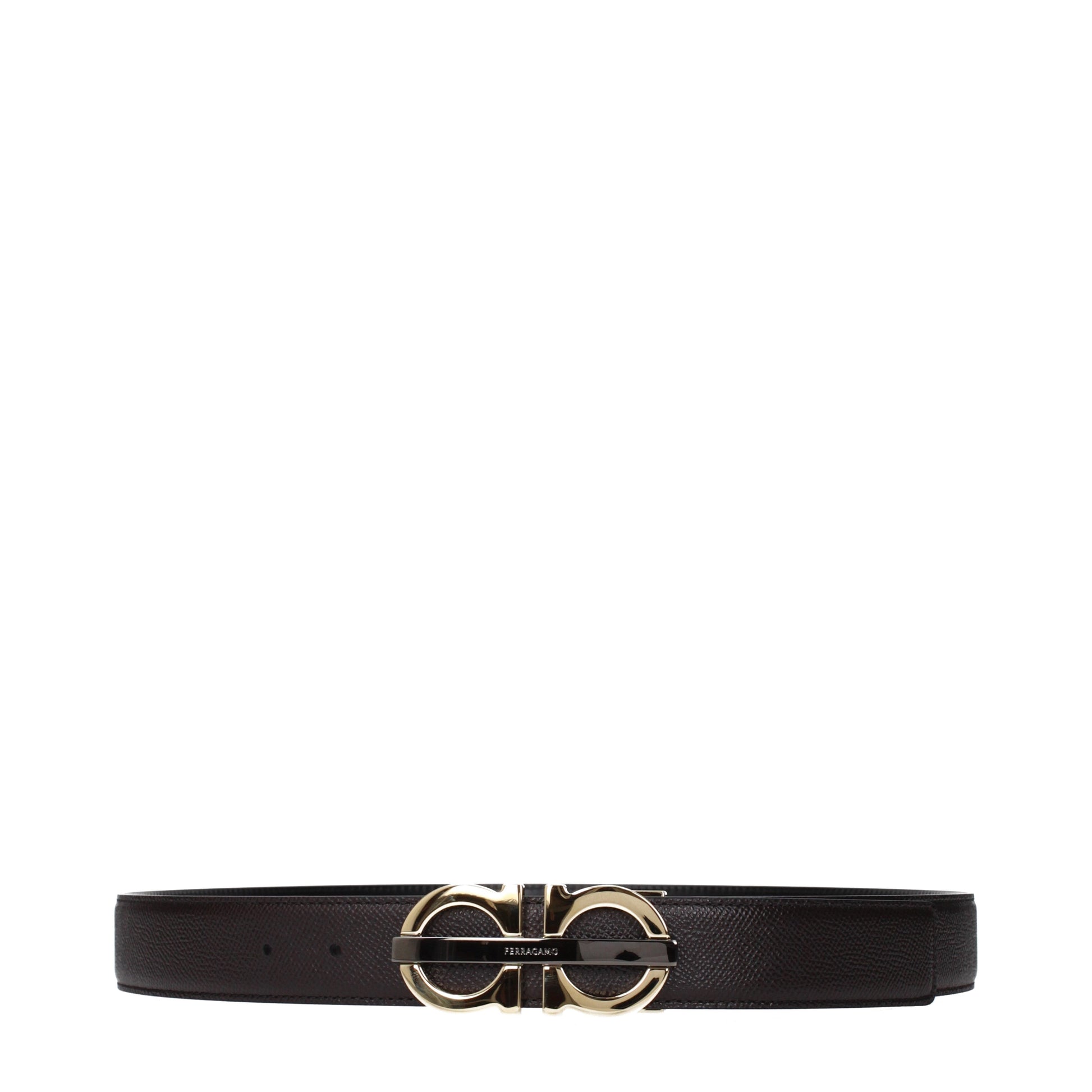 Salvatore Ferragamo Belts Men Leather Brown/Black