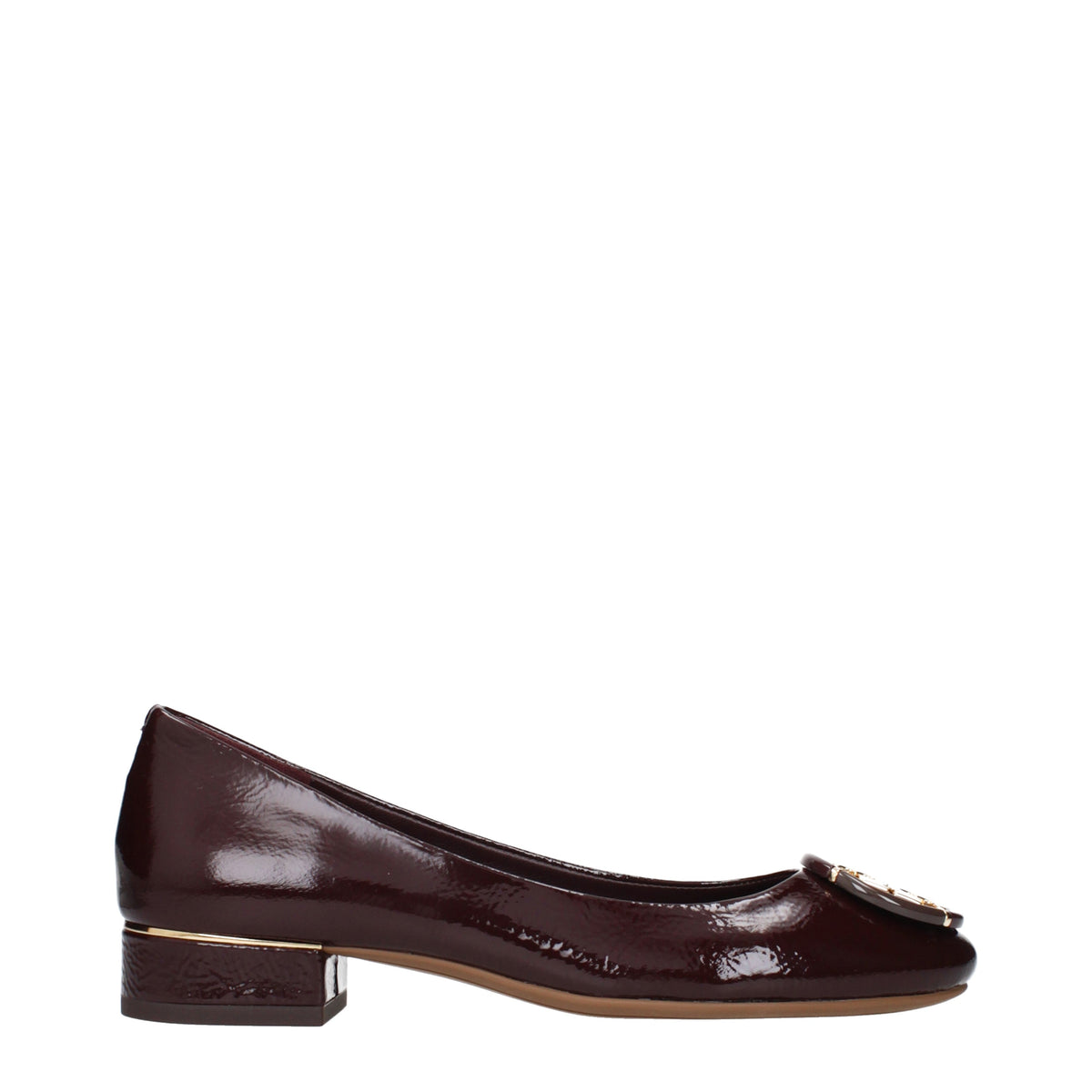 Tory Burch Ballet Flats Women Patent Leather Red/Bordeaux
