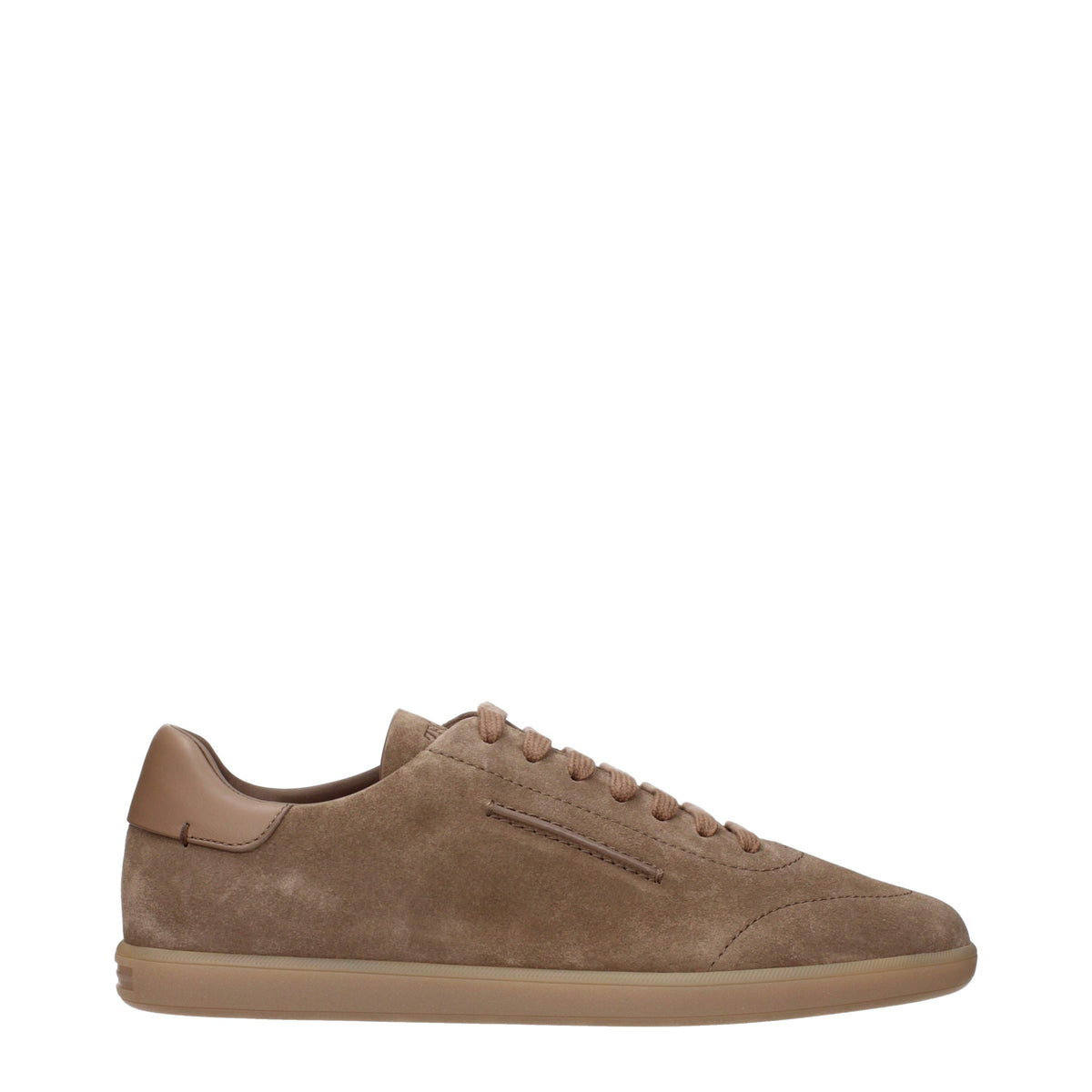 Zegna Sneakers Men Suede Beige/Dark Beige