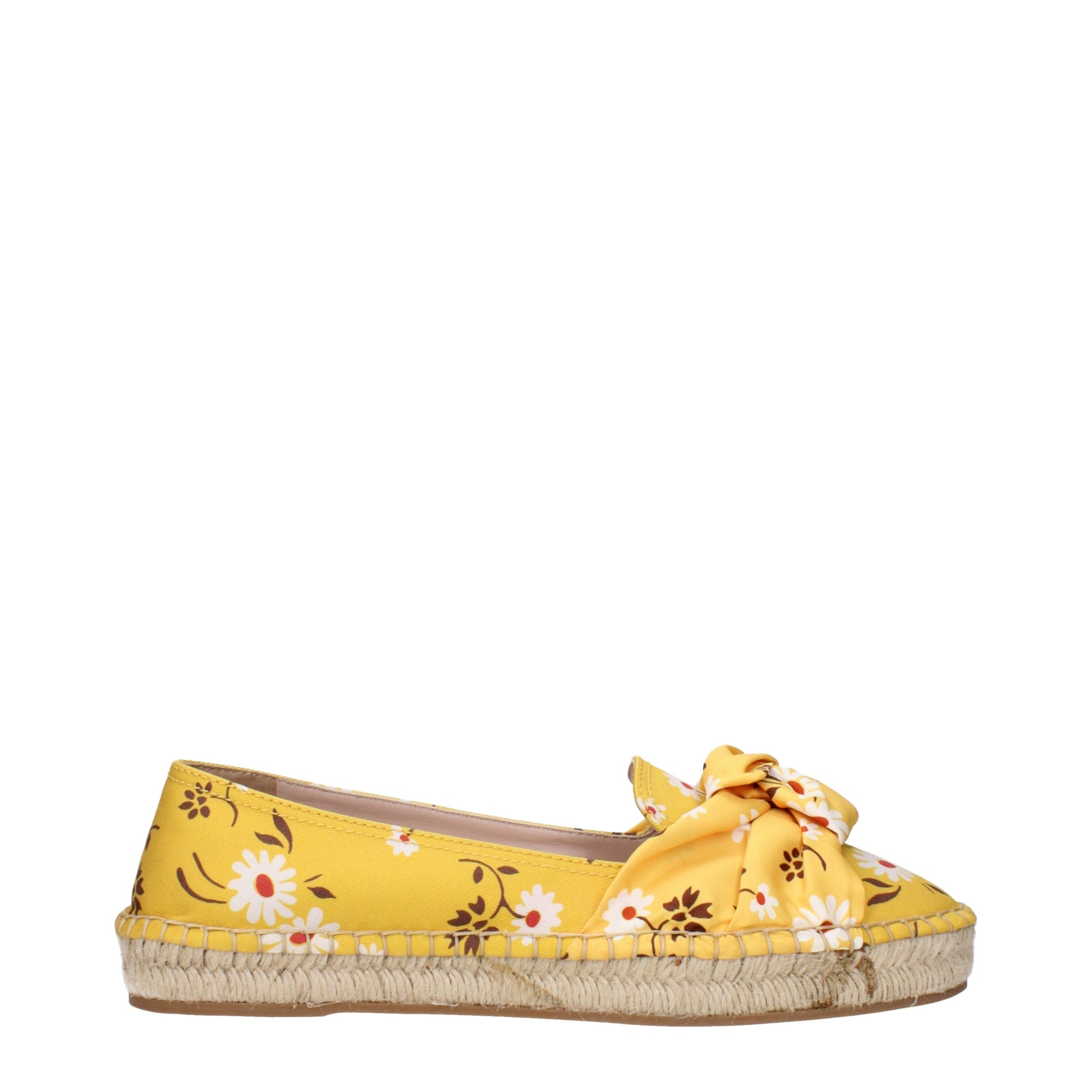Miu Miu Women's Espadrilles Fabric Yellow