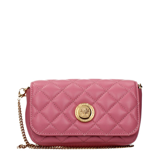 Versace Crossbody Bags Women Leather Pink/Strawberry