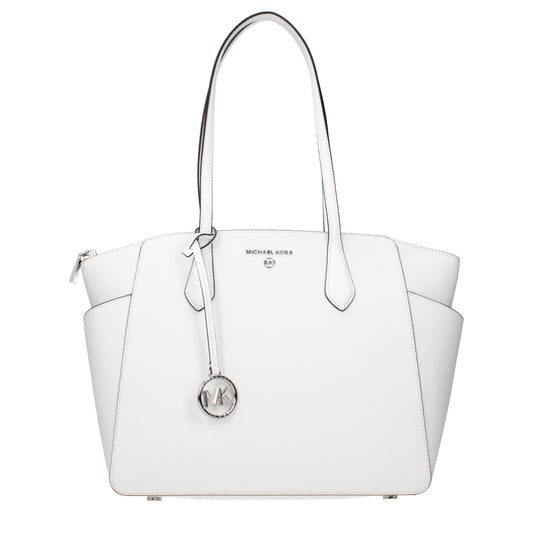 Michael Kors Shoulder Bags Women Leather White/Optic White
