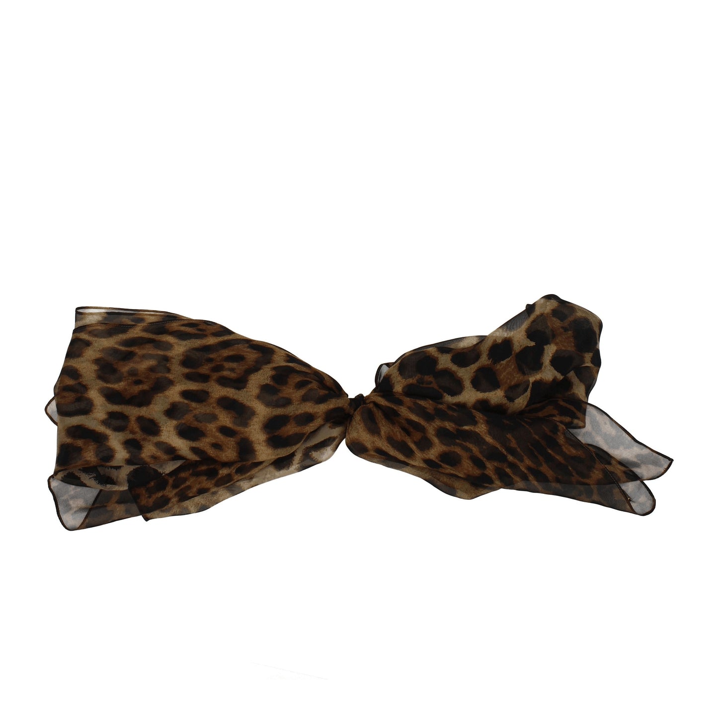 Saint Laurent Brooches Women Silk Brown/Leopard