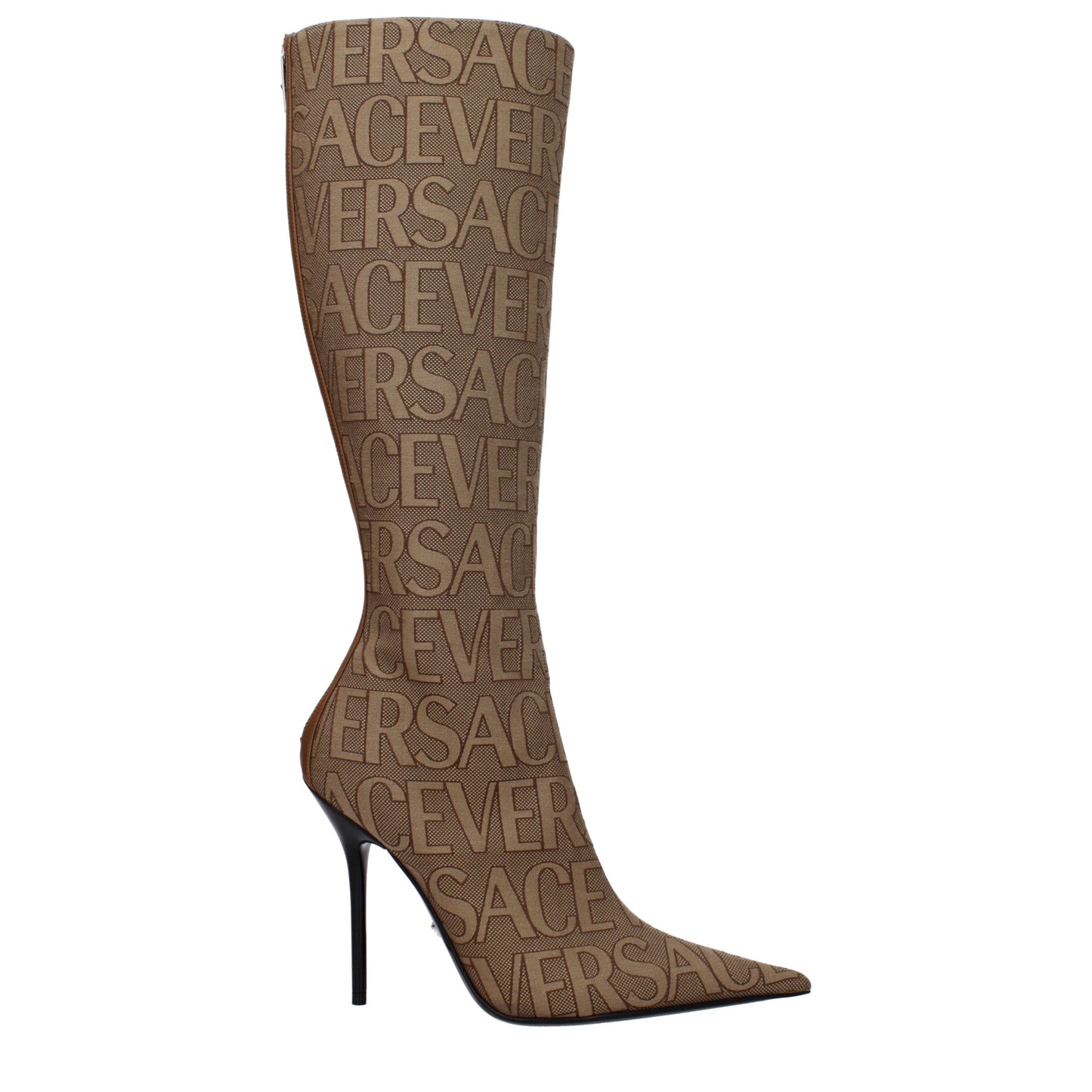 Versace Women's Boots in Fabric  Beige/Brown