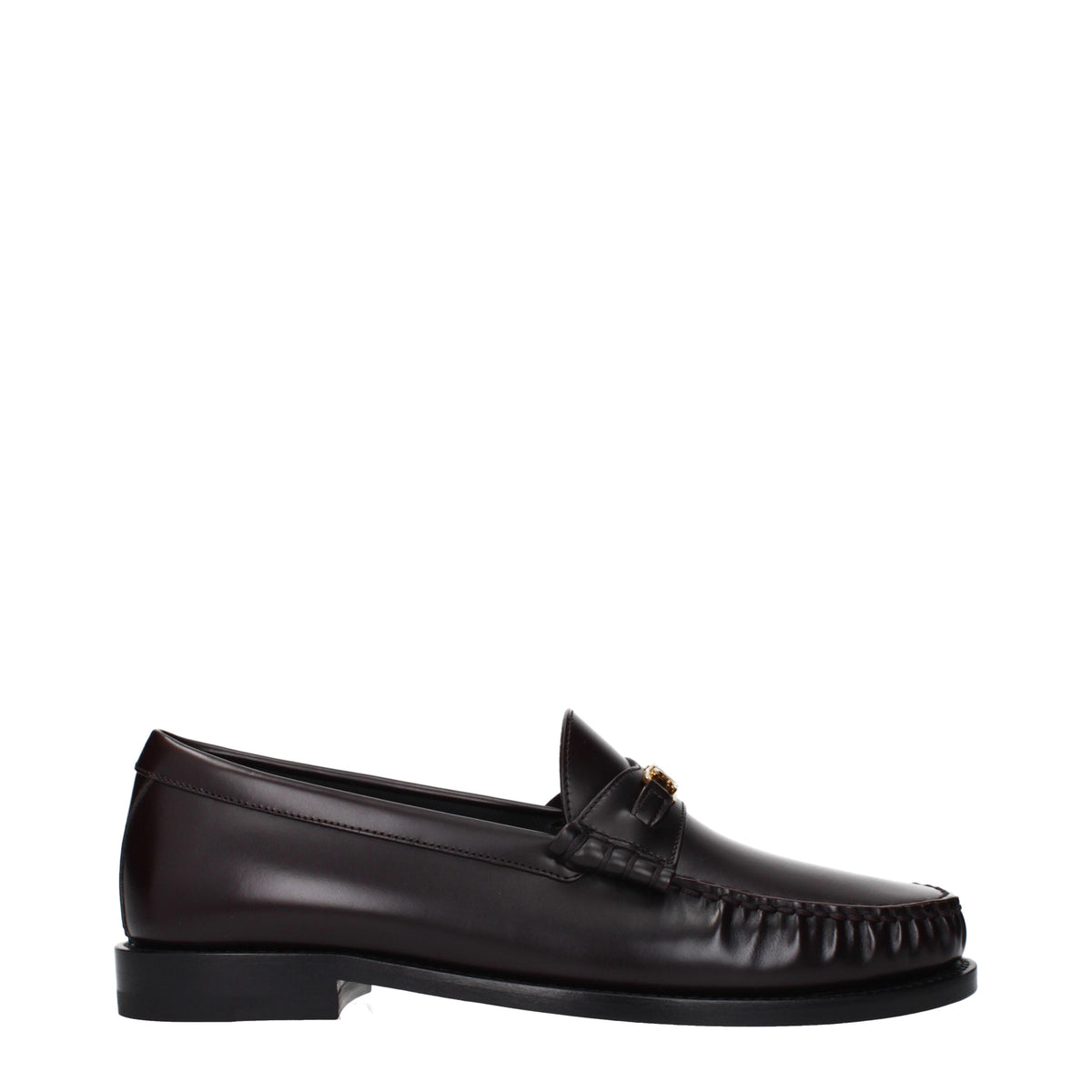 Celine Loafers Men Leather Red/Burgundy
