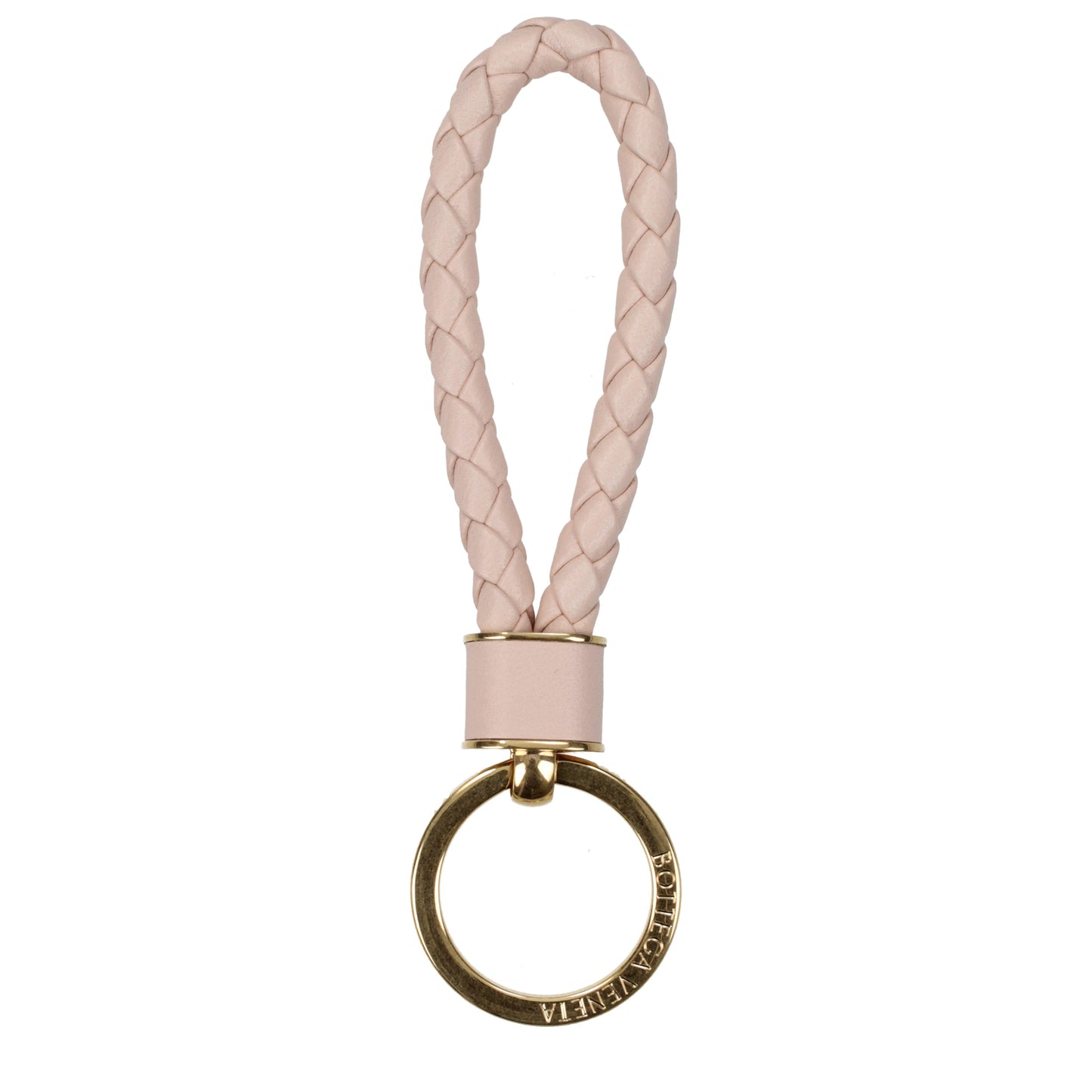 Bottega Veneta Keychain Women Leather Pink/Pastel Pink