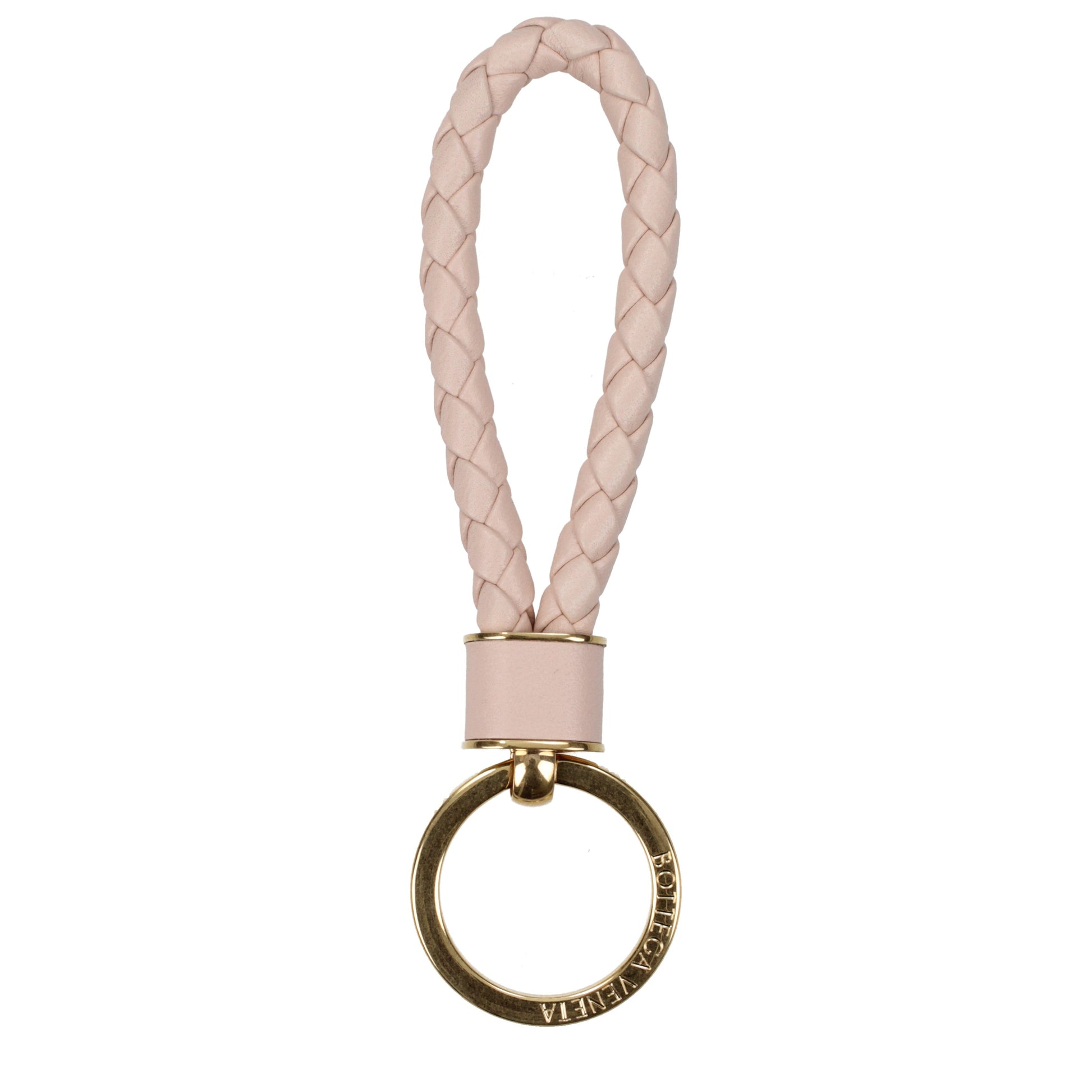 Bottega Veneta Keychain Women Leather Pink/Pastel Pink