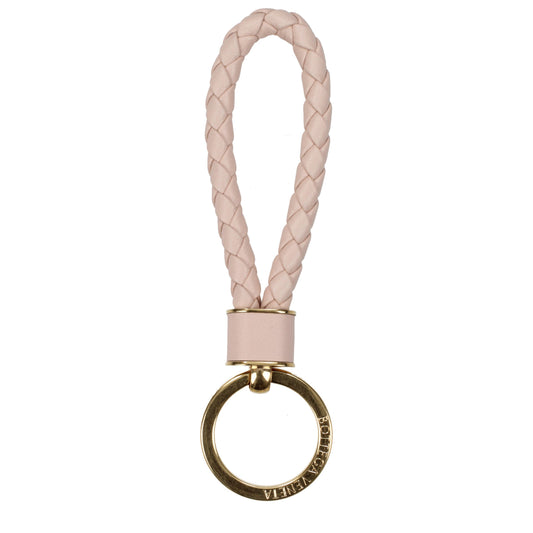 Bottega Veneta Keychain Women Leather Pink/Pastel Pink