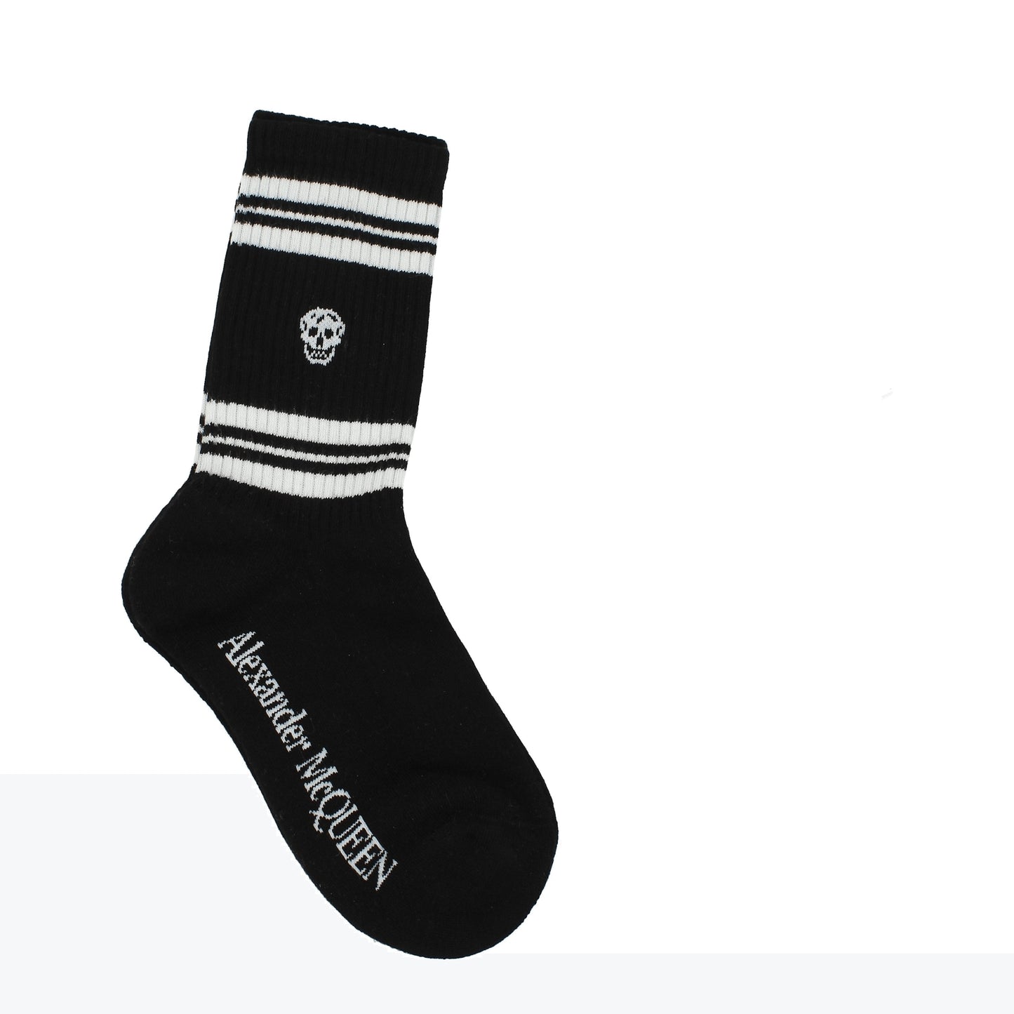 Alexander McQueen Socks Men Cotton Black/White