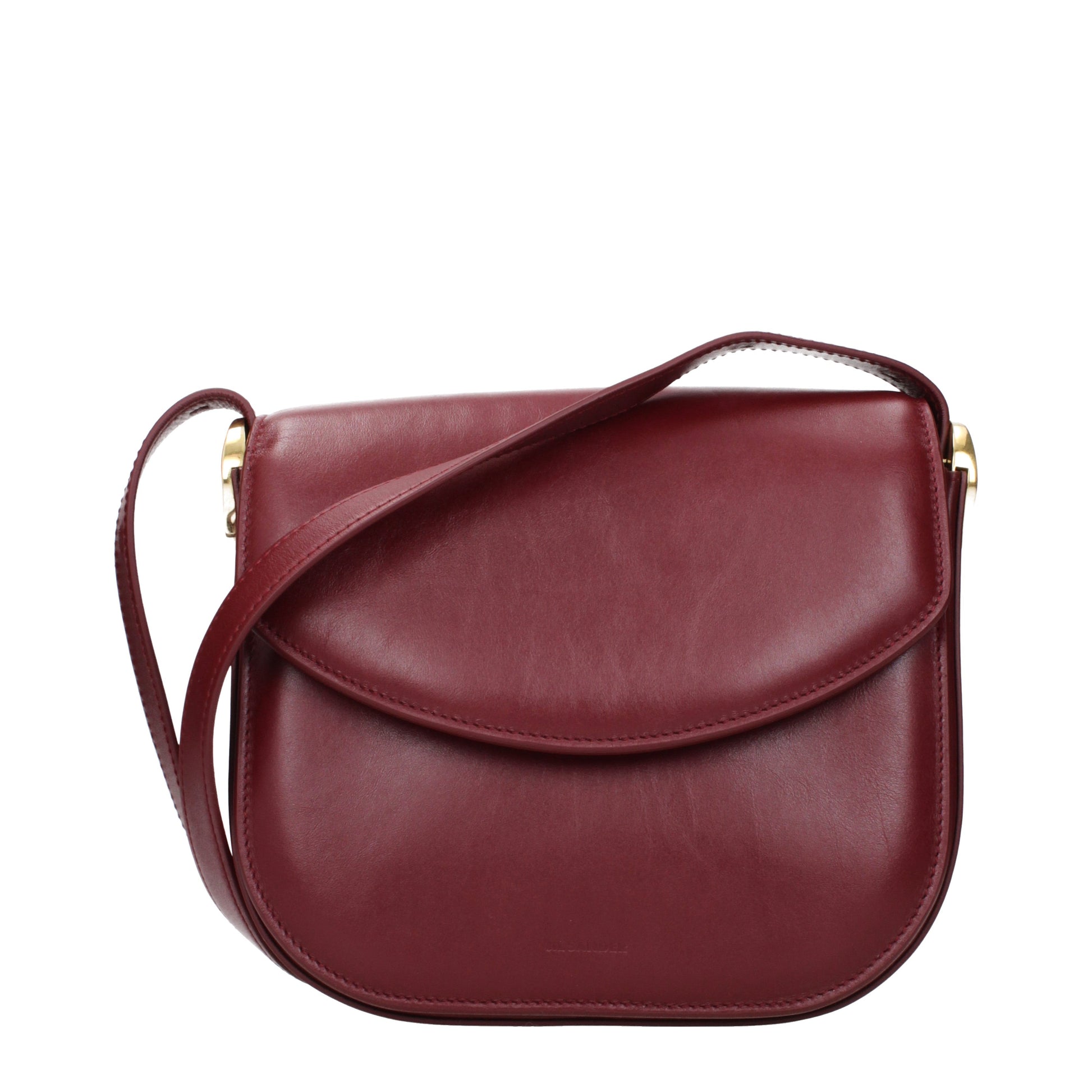 Jil Sander Crossbody Bags Women Leather Red/Bordeaux