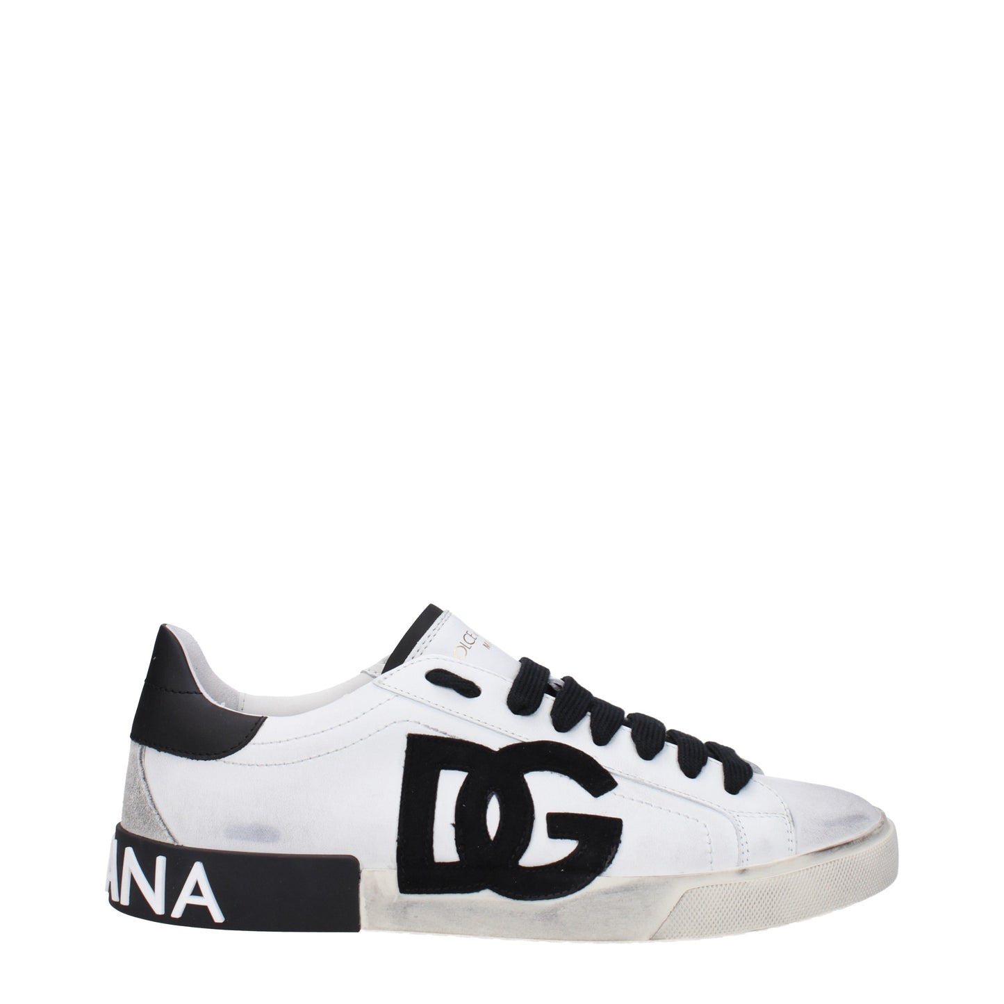 Dolce&Gabbana Men's Sneakers in Leather White/Black