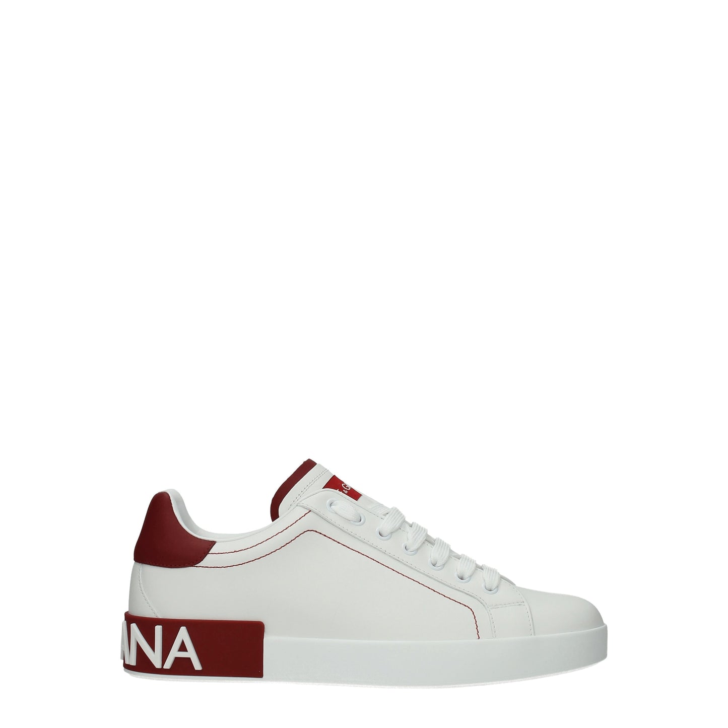 Dolce&Gabbana Men's Sneakers in Leather White/Red