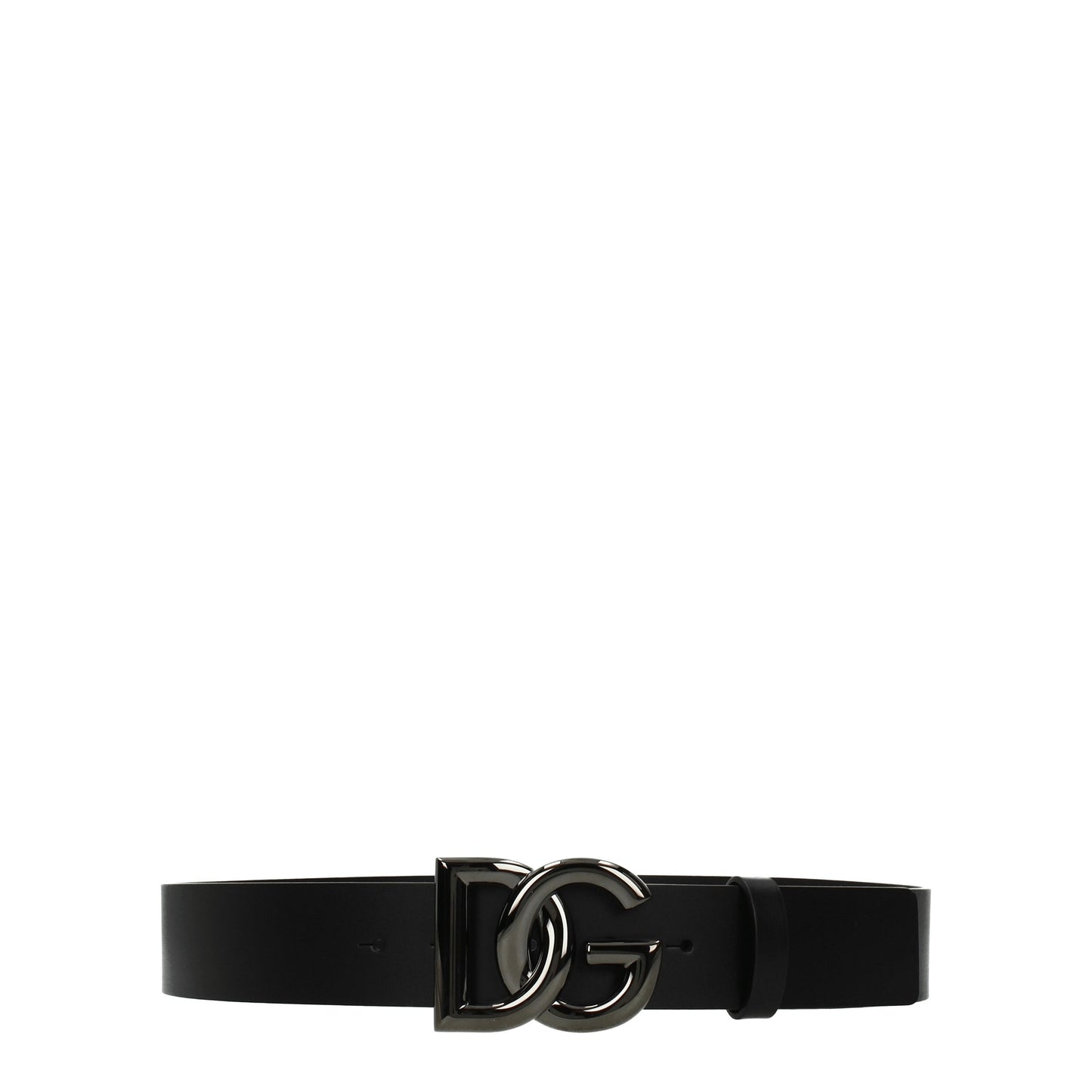 Dolce&Gabbana Belts Men Leather Black/Ruthenium