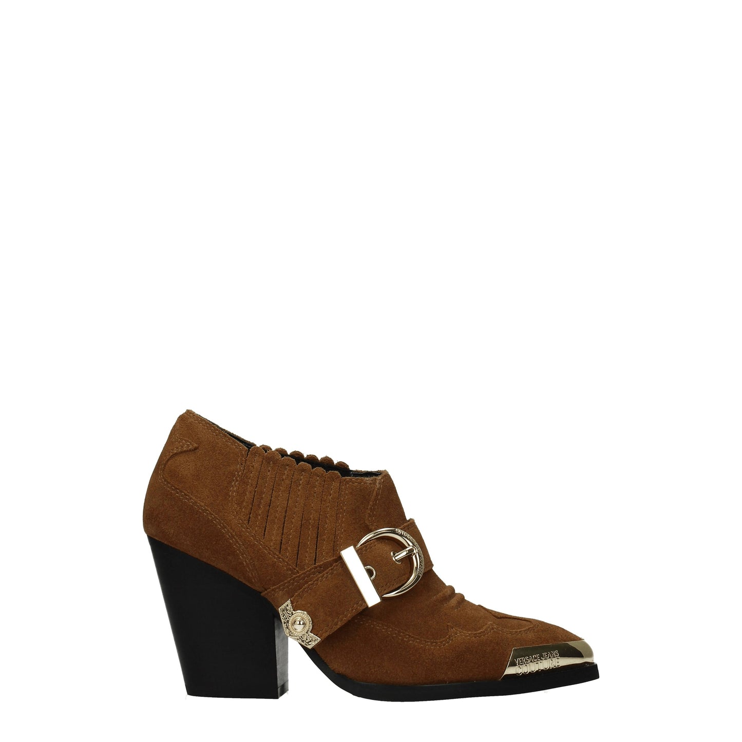 Versace Jeans Women's Boots in Suede Brown/Cognac