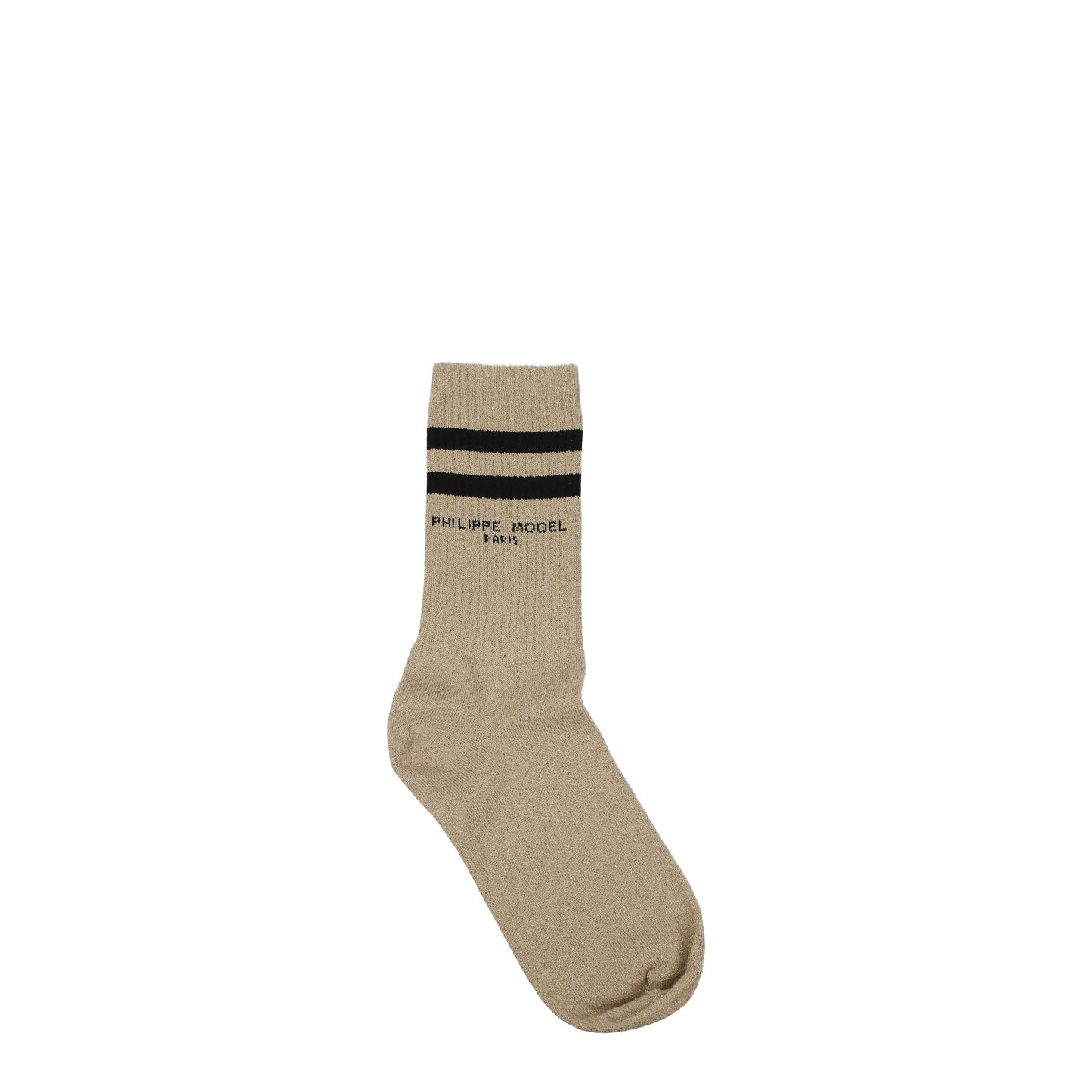 Philippe Model Socks Women Cotton Gold/Black