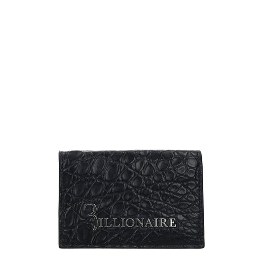 Billionaire Document Holders Men Caiman Crocodilus Blue/Silver