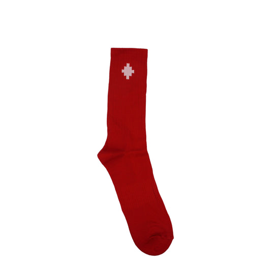 Marcelo Burlon Socks Men Cotton Red/White