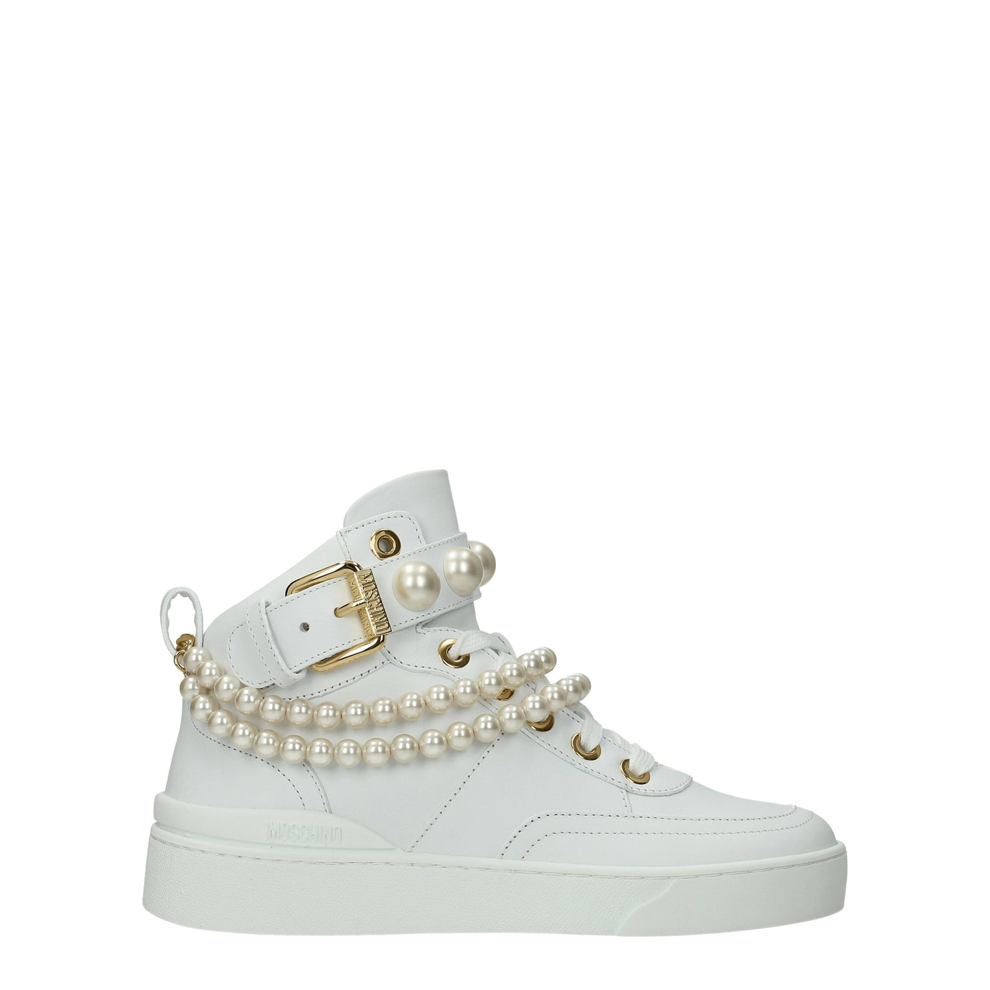 Moschino Women's Sneakers in Leather White